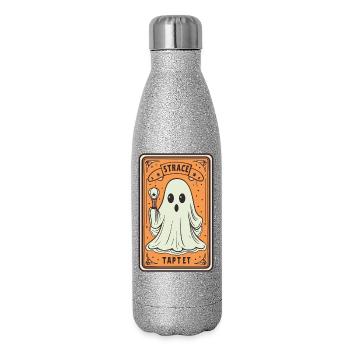 Tarot Karte Geist mit Stock - Glitzer Isolierflasche 500 ml - Silber Glitzer - Rechts