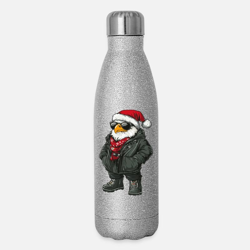 Aigle Noël Hiver - Gourde isotherme pailletée 500 ml - paillettes argentées