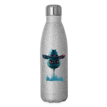 Les yeux de la jungle : la balle de golf de cow-boy - Gourde isotherme pailletée 500 ml - paillettes argentées - Droite