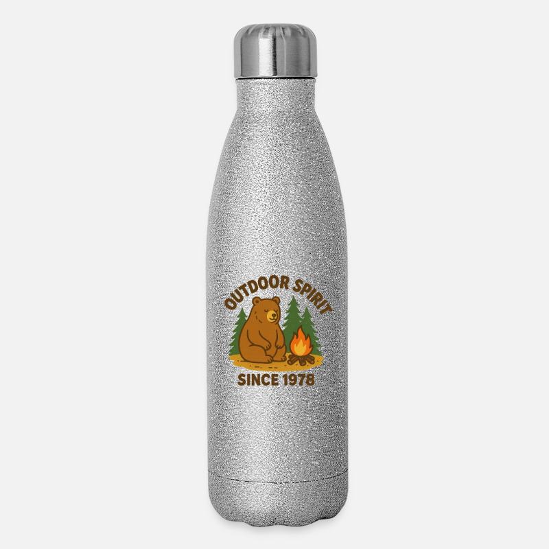 outdoor - Glitter Thermal Bottle 500 ml - silver glitter