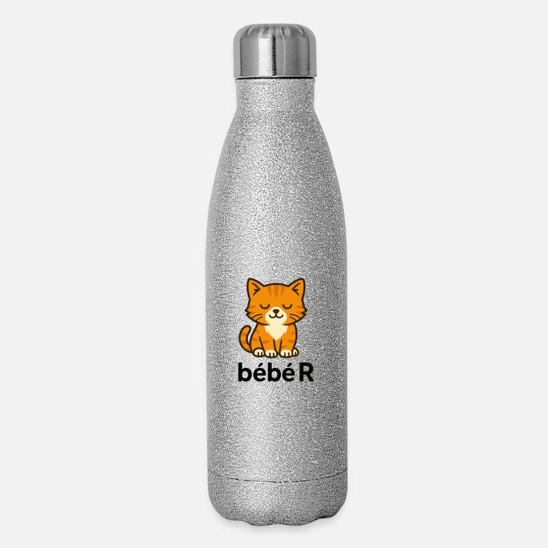Baby R - Glitzer Isolierflasche 500 ml - Silber Glitzer