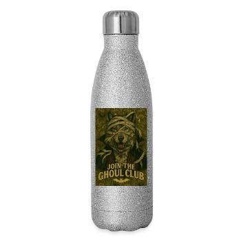 Ghoul Club Dog with Bandages - Glitter Thermal Bottle 500 ml - silver glitter - Right