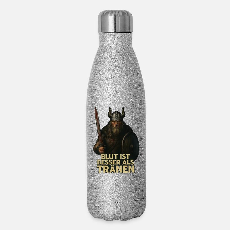 Nordblut_Der_letzte_Krieger - Gourde isotherme pailletée 500 ml - paillettes argentées