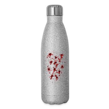 Einschusslöcher - Glitzer Isolierflasche 500 ml - Silber Glitzer - Rechts