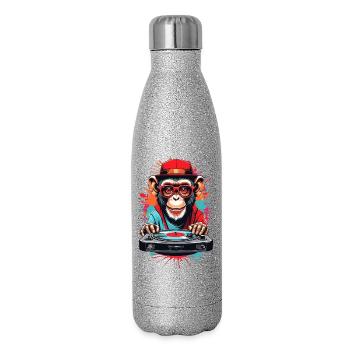 Monkey DJ - Glitter Thermal Bottle 500 ml - silver glitter - Right