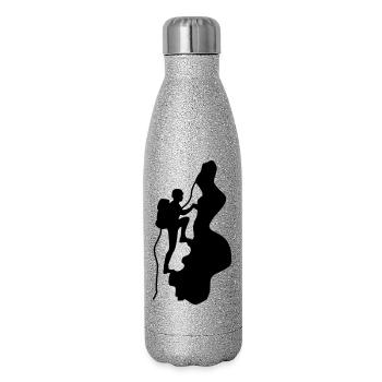 escalade - Gourde isotherme pailletée 500 ml - paillettes argentées - Droite