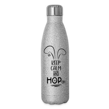 Ostern - Glitzer Isolierflasche 500 ml - Silber Glitzer - Rechts
