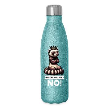 Avant de demander à Ferret Furet Propriétaire de Furet Rodent - Gourde isotherme pailletée 500 ml - paillettes bleues - Droite