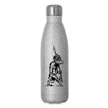 homme des cavernes Ancêtre Grand singe Évolution - Gourde isotherme pailletée 500 ml - paillettes argentées - Droite