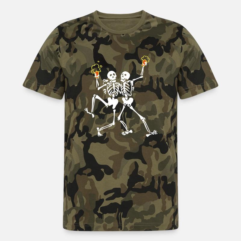 Skeletons doing java - Men's Camo T-Shirt - camouflage