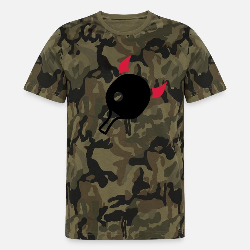 Tischtennis - Männer Camo T-Shirt - Grün camouflage