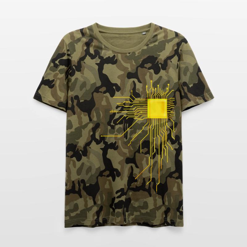 platine Core cpu Computer Nerd Programmer admin Men's Camo T-Shirt