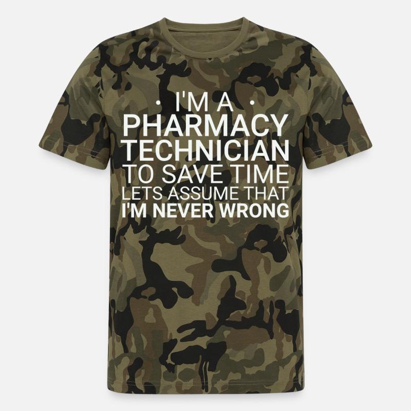 Pharmacy technician Never Wrong - Männer Camo T-Shirt - Grün camouflage