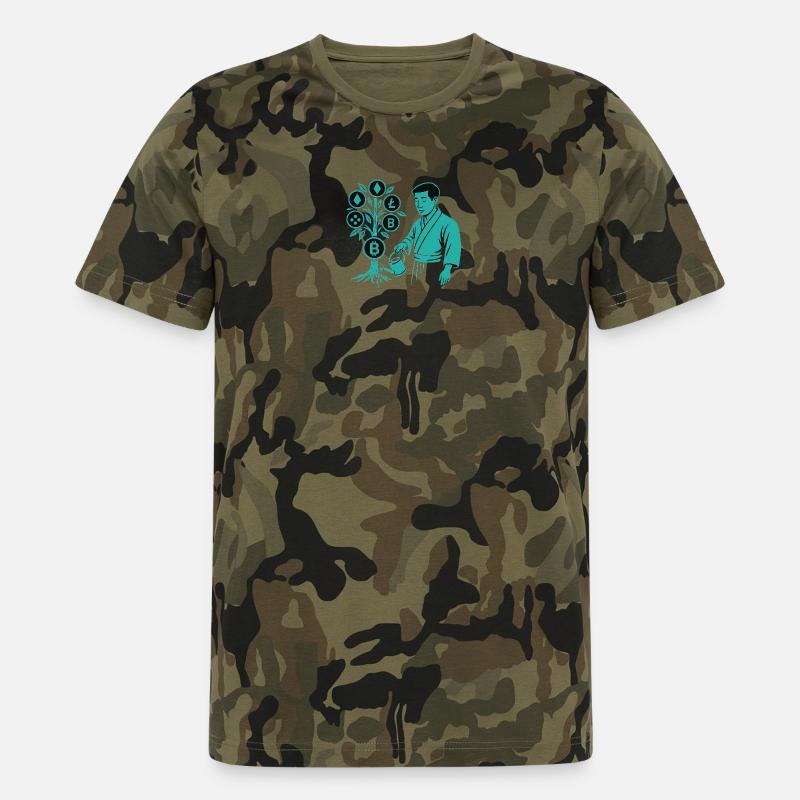 Satoshi-Baum Wurzeln der Krypto-Revolution Bitcoin - Männer Camo T-Shirt - Grün camouflage