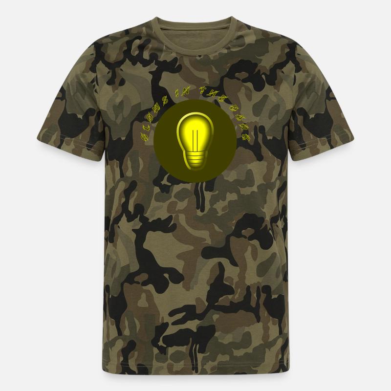 leuchtet im Dunkeln electro Strom Problem - Männer Camo T-Shirt - Grün camouflage