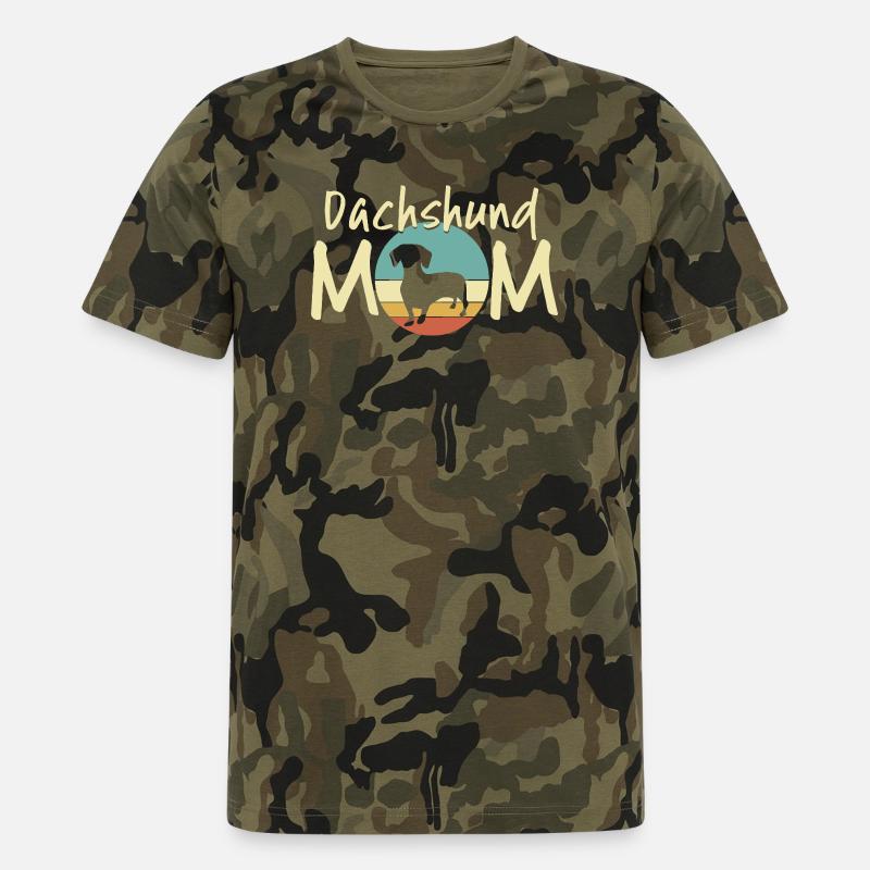 Dackel Mond Mutter Design - Männer Camo T-Shirt - Grün camouflage