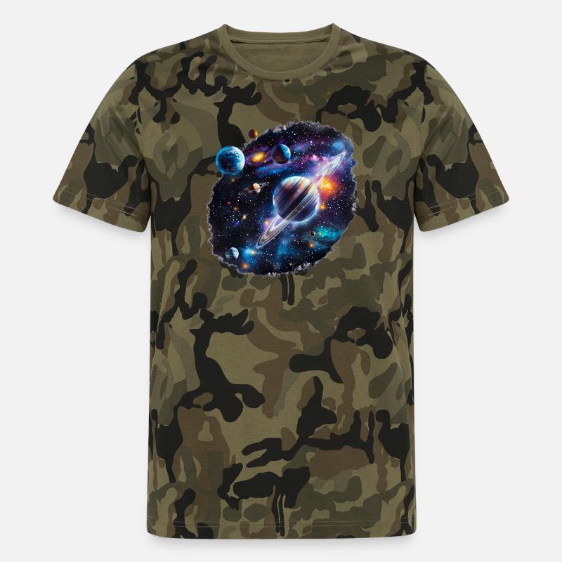 Galactic Planetary System Pattern - Men's Camo T-Shirt - camouflage