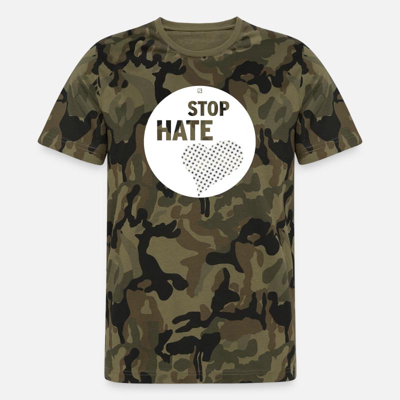 Stop Hate - Men's Camo T-Shirt - camouflage