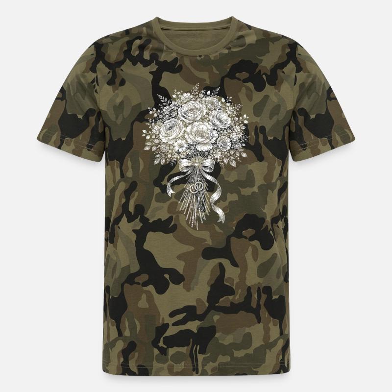 Bridal bouquet - Men's Camo T-Shirt - camouflage