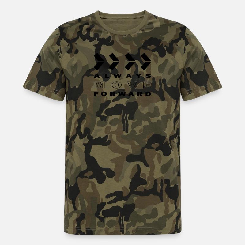 ALWAYS MOVE FORWARD - Männer Camo T-Shirt - Grün camouflage