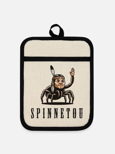 spinnetou indianer winnetou klana indiana - Topflappen mit Gummirückseite - Leinen/Schwarz
