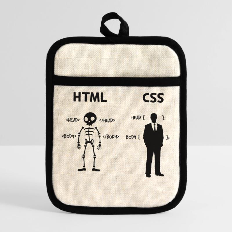 Developer Programmierer Coden Css Skripting Code Topflappen mit Gummirückseite