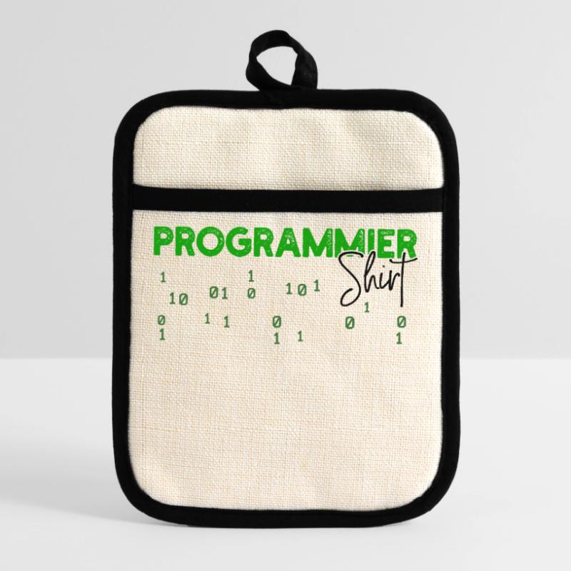 Programmierer Developer Code Statement Skripting Topflappen mit Gummirückseite