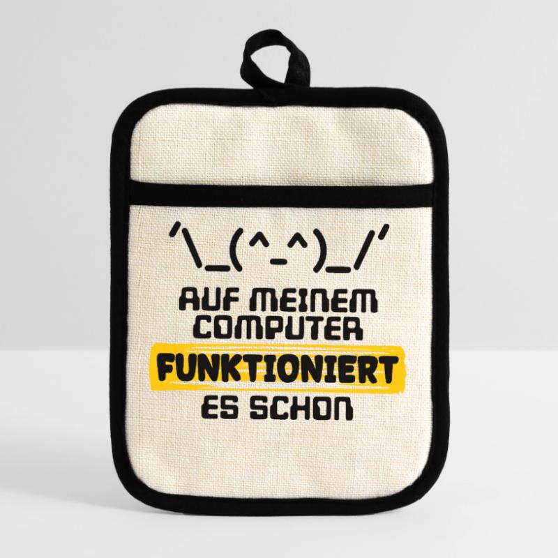 Developer Statement Code Scripting Programmer Pot holders with rubber back