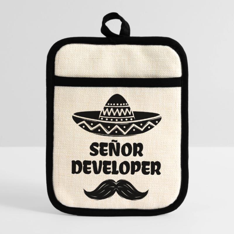 Developer Statement Skripting Dev Computerfreak Topflappen mit Gummirückseite