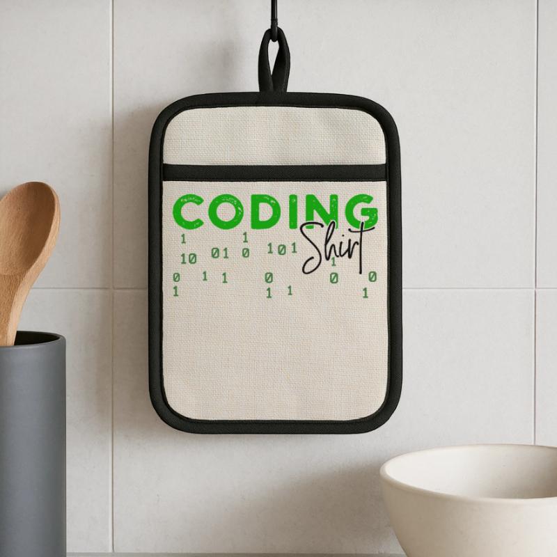Coden Developer Programmierer Webentwickler Spruch Topflappen mit Gummirückseite