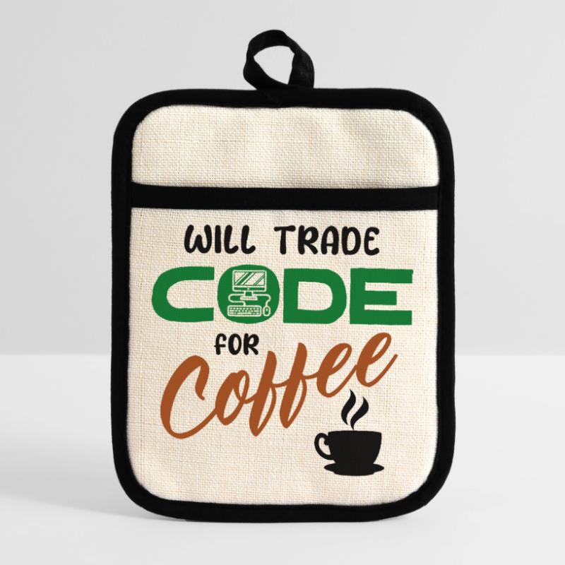 Code Statement Developer Computerfreak Informatik Pot holders with rubber back