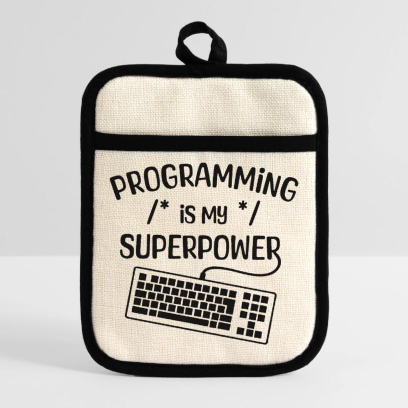 Computer Freak Statement Developer Programmer Pot holders with rubber back