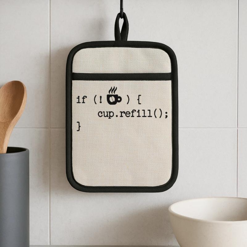 Developer Programmierer Code Webentwickler Debug Topflappen mit Gummirückseite