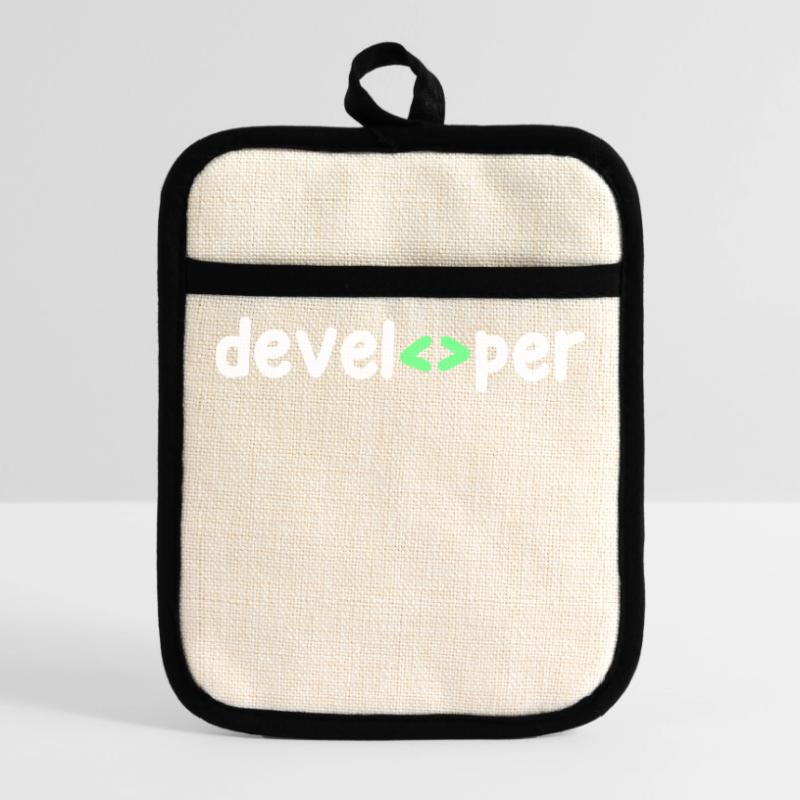 Developer Code Skripting Debug Informatik Geek Topflappen mit Gummirückseite