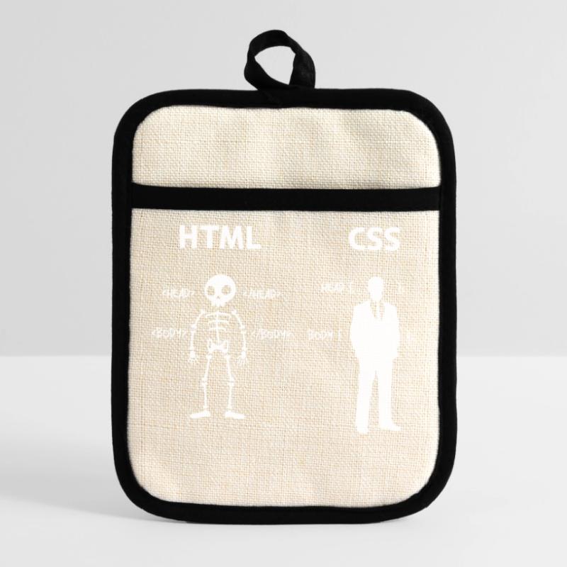 Code Css C++ Php Java Developer Code Skripting Topflappen mit Gummirückseite