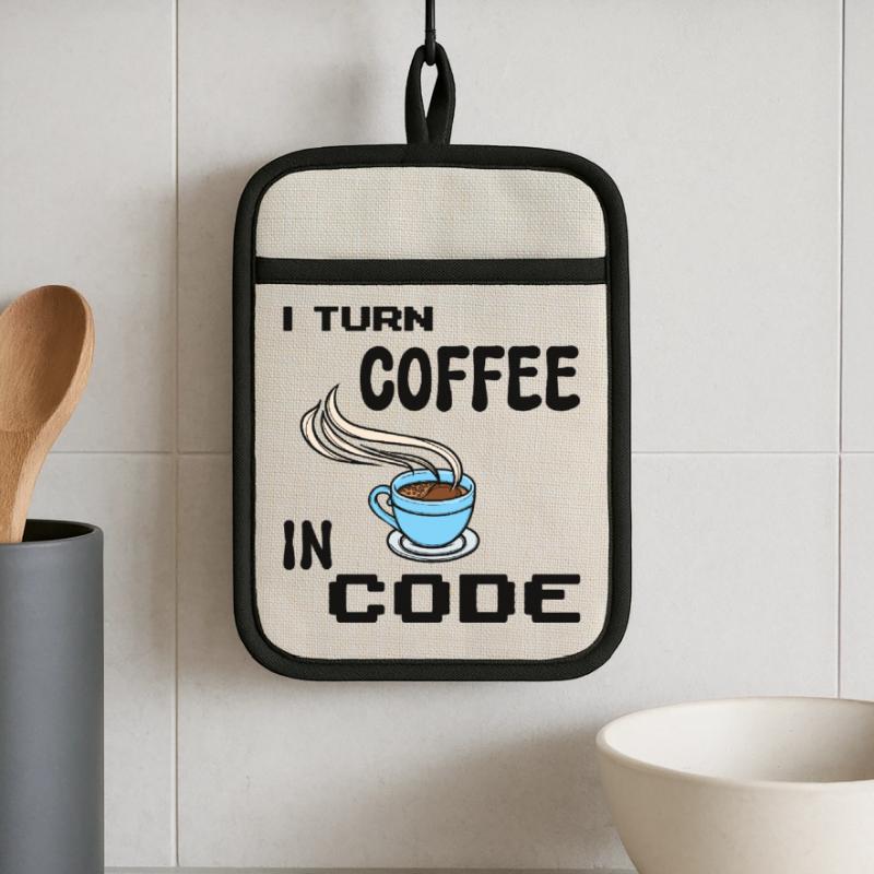 Code Programmierer Skripting Statement Developer Topflappen mit Gummirückseite