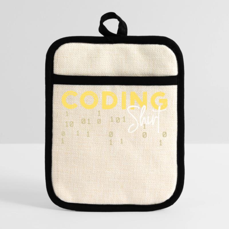 Coden Statement Developer Programmierer Skripting Topflappen mit Gummirückseite