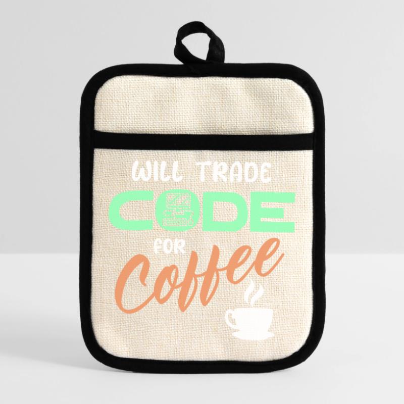 Programmer Developer Code Statement Computer Pot holders with rubber back