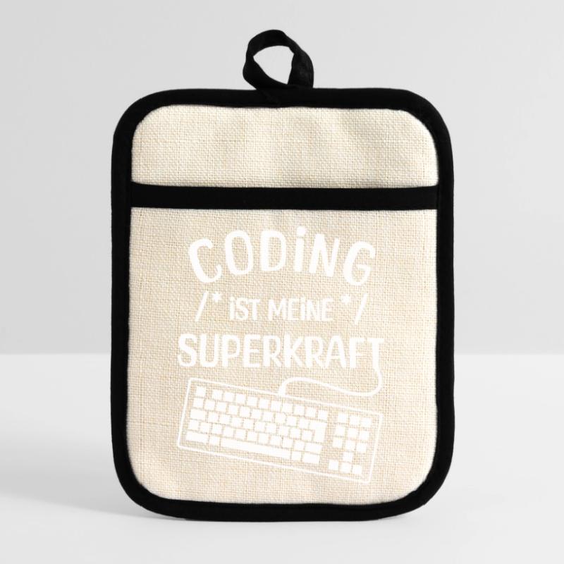 Code Scripting Statement Computergeek Developer Pot holders with rubber back