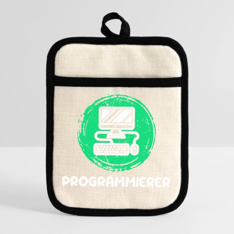 Computerfreak Skripting Developer Programmierer Topflappen mit Gummirückseite