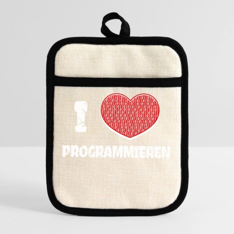 Developer Heart Programmer Statement Computer Science Pot holders with rubber back