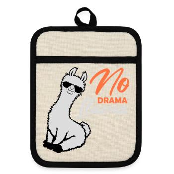 No Drama Lama Cool Sunglasses Seated Relaxed - Pot holders with rubber back - linen/black  - Front