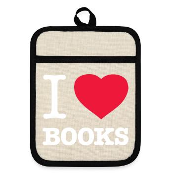 J’AIME LES LIVRES Livres de lecture - Maniques avec dos en caoutchouc - lin/noir  - Devant