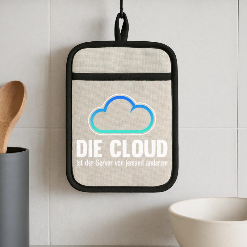 Coder THE CLOUD IS SOMEONE ELSE'S SERVER Pot holders with rubber back