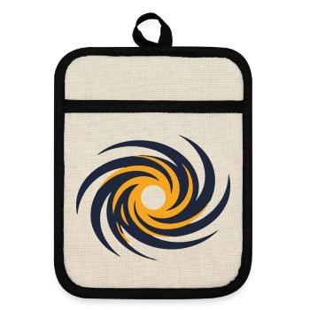 Galaxie Schwarzes Loch Logo - Topflappen mit Gummirückseite - Leinen/Schwarz  - Vorne