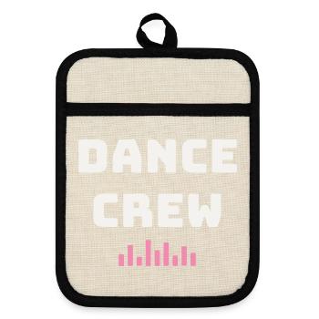 Dance Crew Dance Team Hip Hop Group Street Dance - Pot holders with rubber back - linen/black  - Front