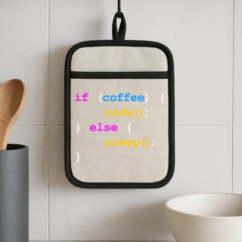 No Coffee No Code Programmer Computer Scientist Pot holders with rubber back