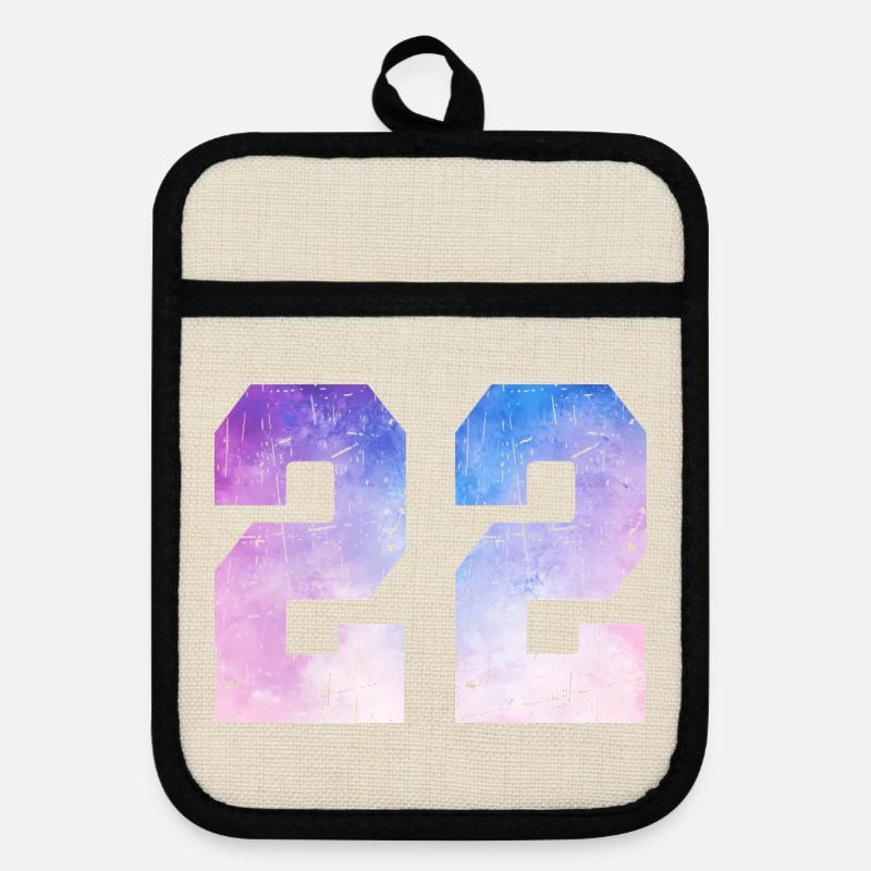 Issue 22 – 22nd Anniversary Gift - Pot holders with rubber back - linen/black 