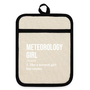 Meteorology Meteorology Meteorology - Pot holders with rubber back - linen/black  - Front