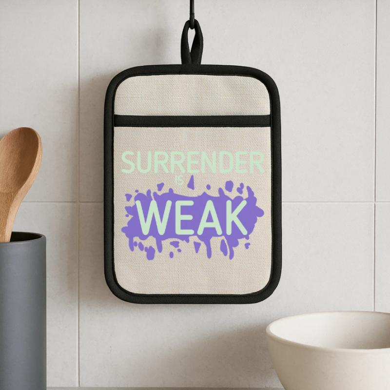 Devotion is weak splash Pot holders with rubber back